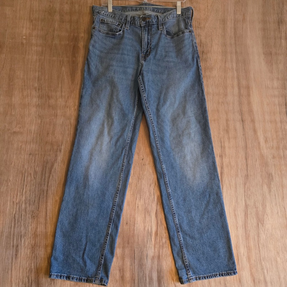 Old Navy Loose Fit Baggy Streetwear Mens Blue Denim Jeans Medium Wash 32x32